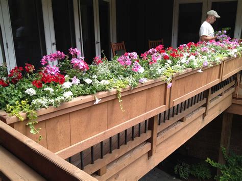 deck railing flower boxes